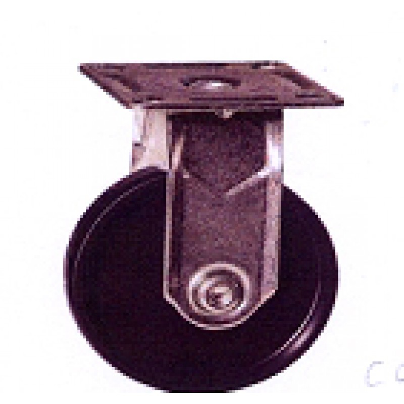 Roulette platine acier zingué polypropylène diamètre 50 fixe