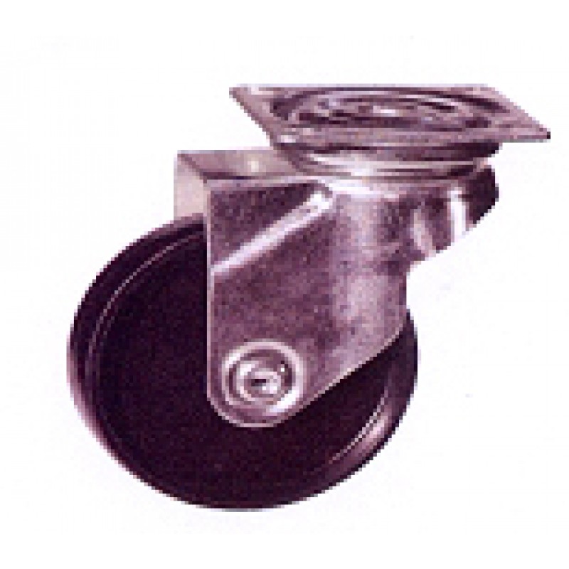Roulette platine acier zingué polypropylène diamètre 50 pivotante