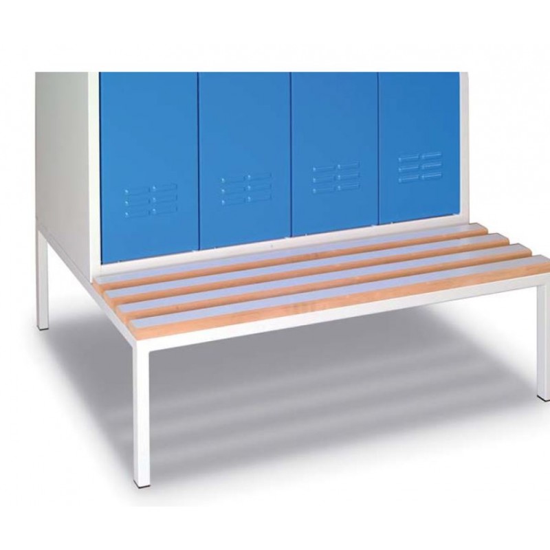 Socle-banc pour vestiaire 2 cases