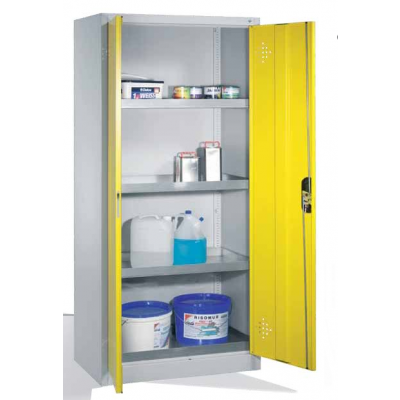 Armoire environnementale 4 étagères avec bacs collecteurs zingués H 1950 x l 930 mm 