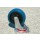 Roulette Indéjantable caoutchouc élastique bleu diamètre 100 pivotante