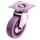 Roulette platine pivotante caout gris diam 75