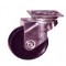 Roulette platine acier zingué polypropylène diamètre 50 pivotante