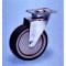 Roulette platine pivotante diam 75 caout gris diam 