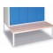 Socle-banc pour vestiaire 2 cases