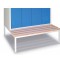 Socle-banc pour vestiaire 3 cases